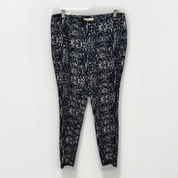 Kenar Women's Blue Geometric Print‎ Patterned Trouser Pants Size 6 - Picture 1 of 6